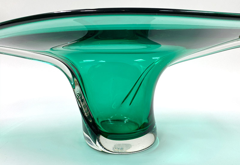 春池玻璃 船型盤-綠 花器